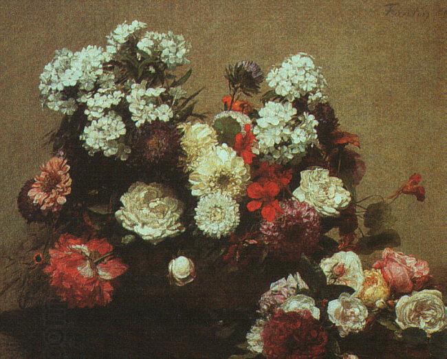 Henri Fantin-Latour Still Life with Flowers  2 oil painting picture